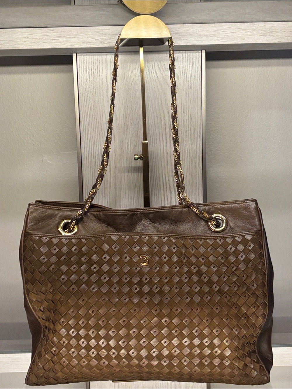 Bally Leather Shoulder Bag w/COA
